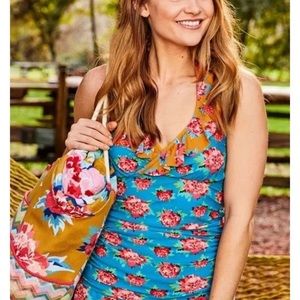 Matilda Jane Chase The Sun Tankini Swimsuit Top Adult Small Ruffle Floral Halter